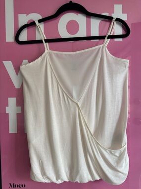 Banana Republic Cream V-Neck Tank Top